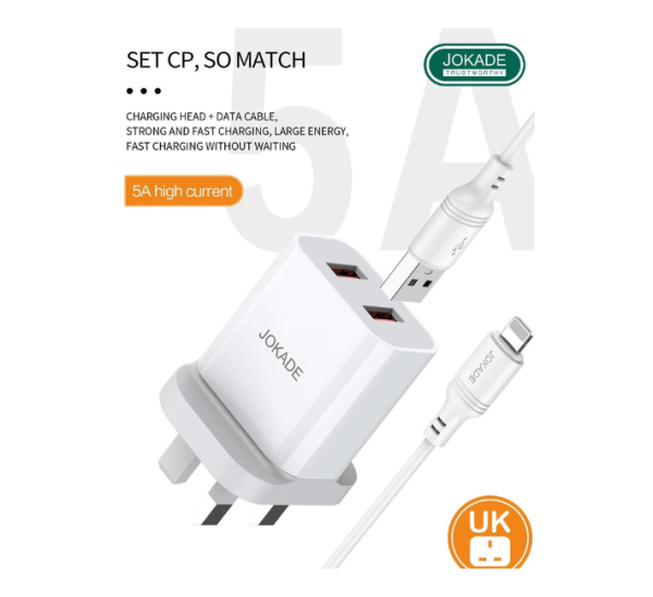 JOKADE JB018 5A Dual Port Interface Charger Set - Image 2