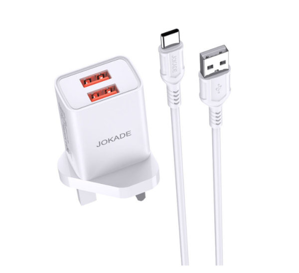 JOKADE JB030 3A Dual Port Smart Charger Set - Image 2