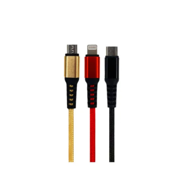 Vdenmenv D02E 3 In 1 fast Charging Cable - Image 3