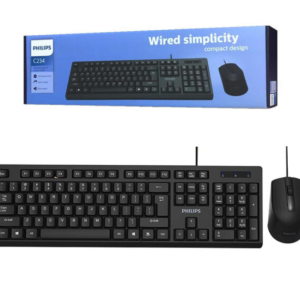 Philips C234 Wired Keyboard and Mouse Combo BLACK