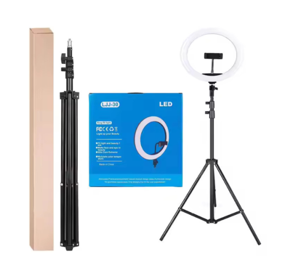 12 Inch LED Ring Light with Tripod Stand and Phone Holder LJJ30